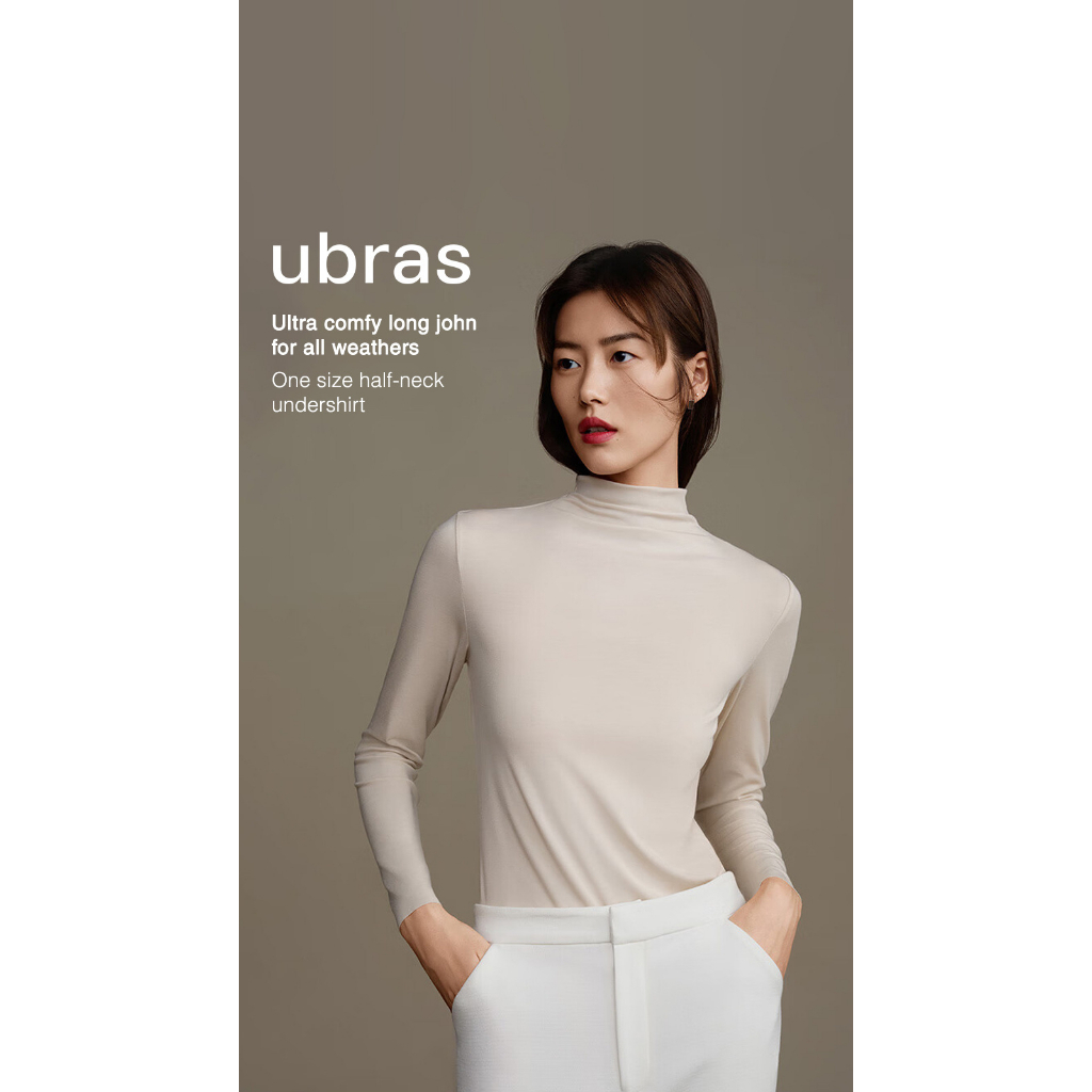 Ubras One Size Hi Neck Long Sleeve Inner Manset Hijab Ultra Comfy [UU720032]