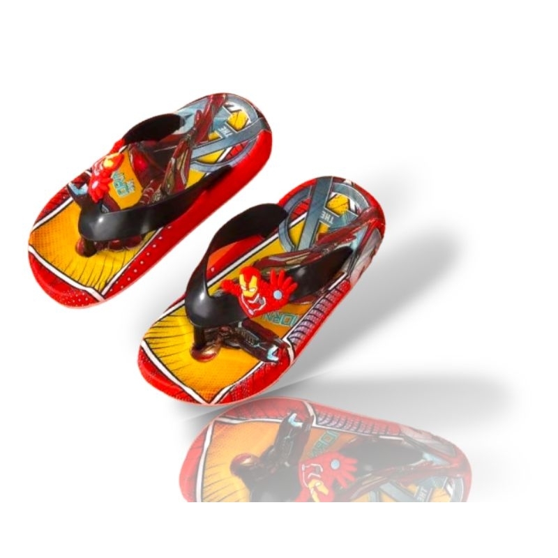 Sandal Anak Cowok Iron Man Sandal Jepit Anak laki laki Super Hero Sandal Karet anak cowok Terbaru Nyaman