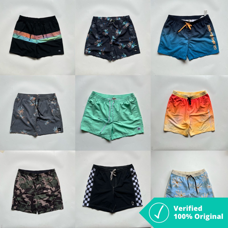 BOARDSHORT QUICKSILVER SIZE XL ORIGINAL 100% Volley ( CELANA RENANG /celana surfing pendek karet pri