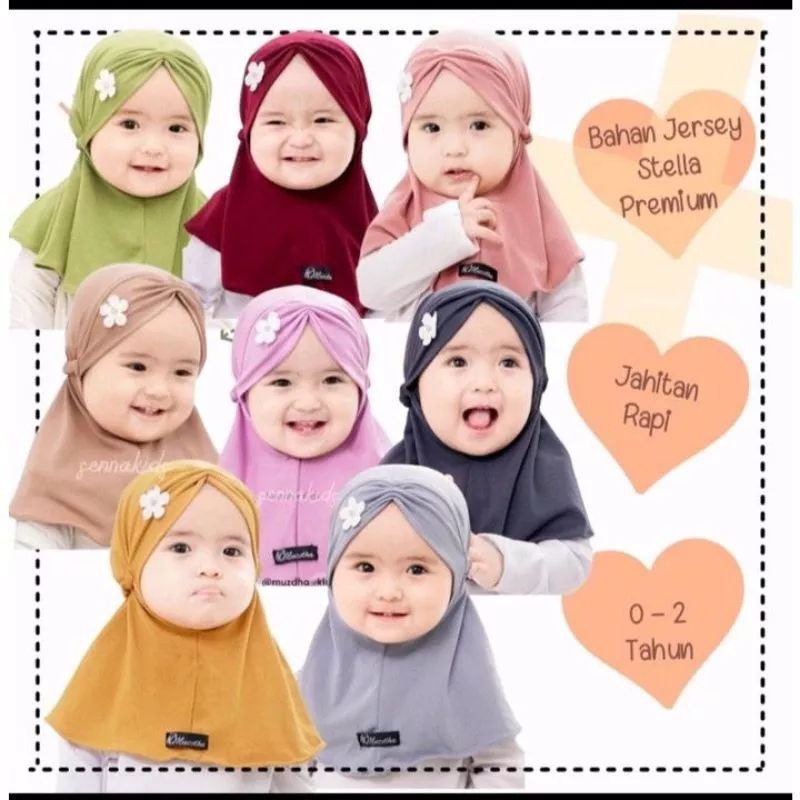 Jilbab Bayi Anak Seruni 0-3 Tahun