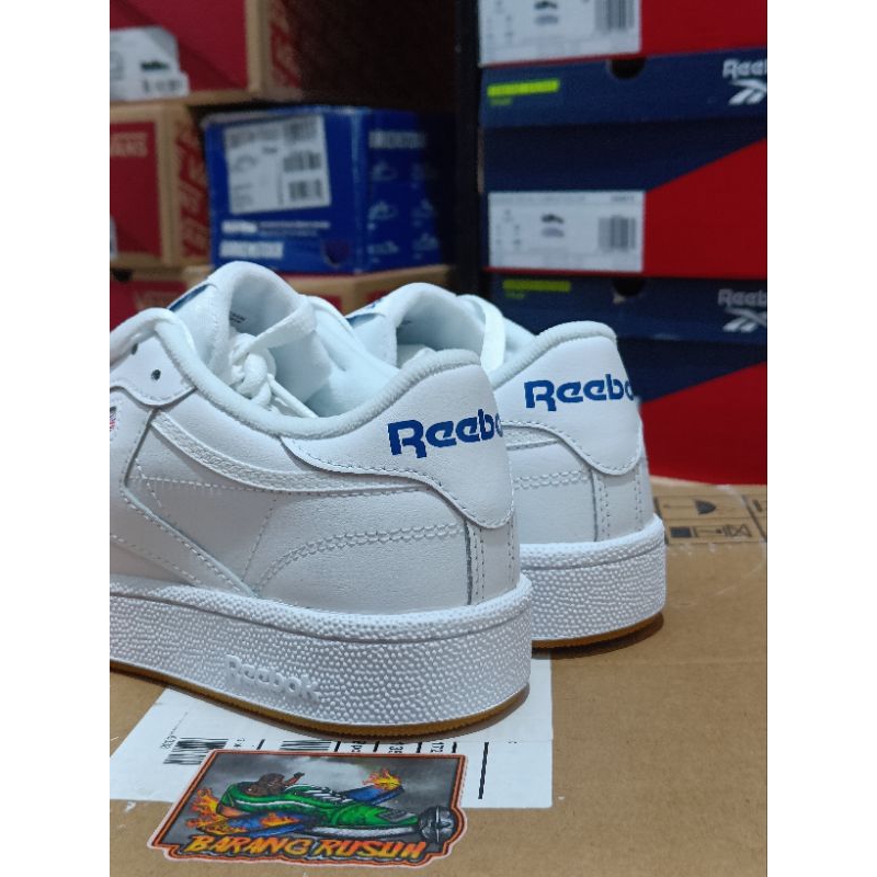 Reebok Classic Club C 85 White Blue Original Resmi MAP