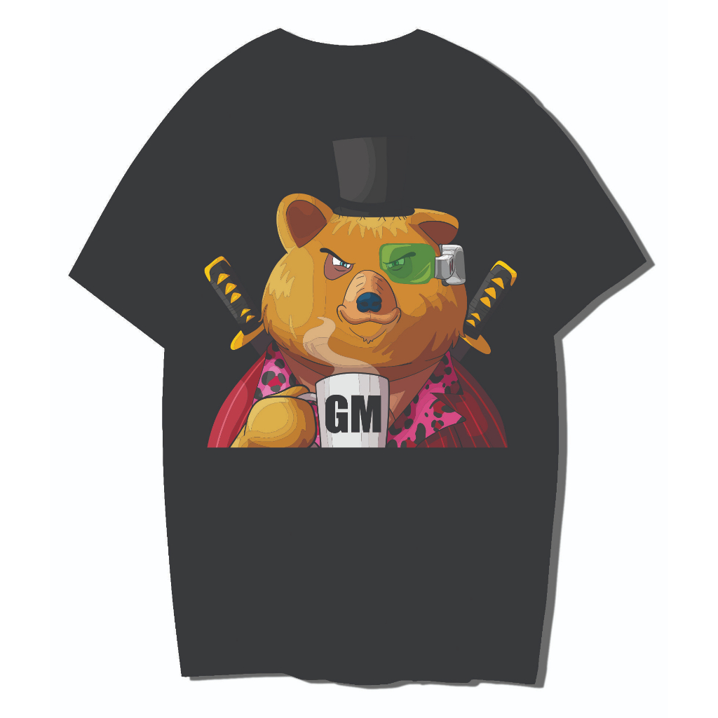 Oblong T-shirt nft BIGBEAR / Kaos Nft BIGBEAR010 Cotton