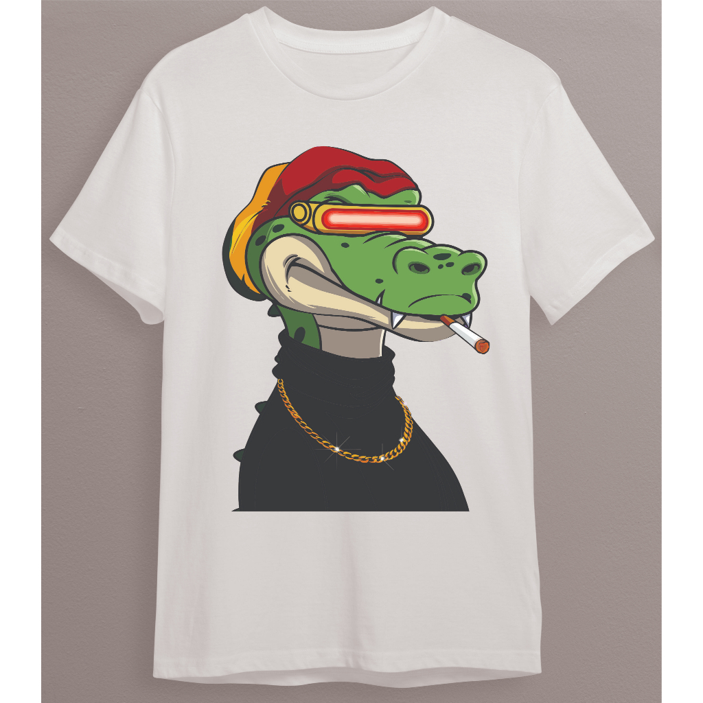 Oblong T-shirt nft CROCS / Kaos Nft CROCS001 Katun
