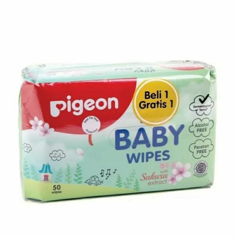 PIGEON BABY WIPES SAKURA 50S BUY1G1