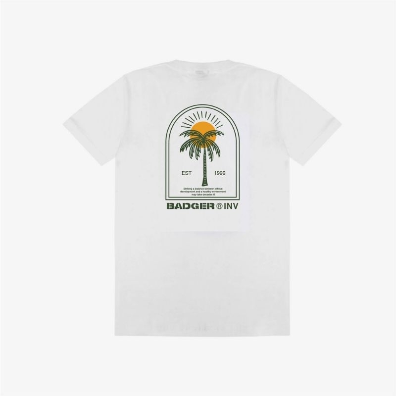 KAOS BADGER BASIC SUNRISE WHITE PRIA/WANITA