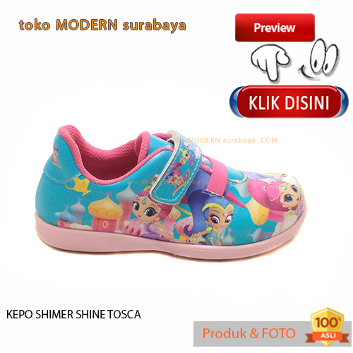 Sepatu anak perempuan karakter printing KEPO SHIMER SHINE