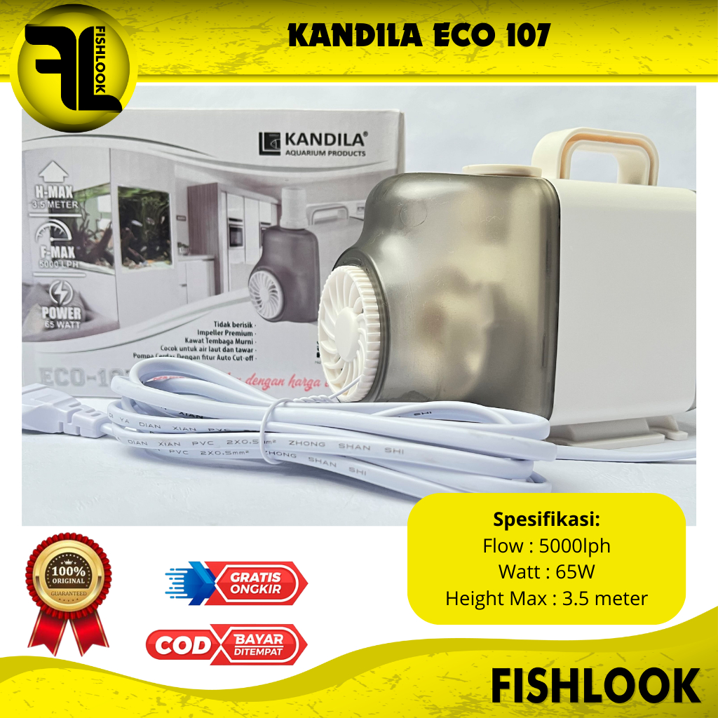 KANDILA ECO 107 ECO107 MESIN POMPA CELUP POWER HEAD AQUARIUM LOW WATT