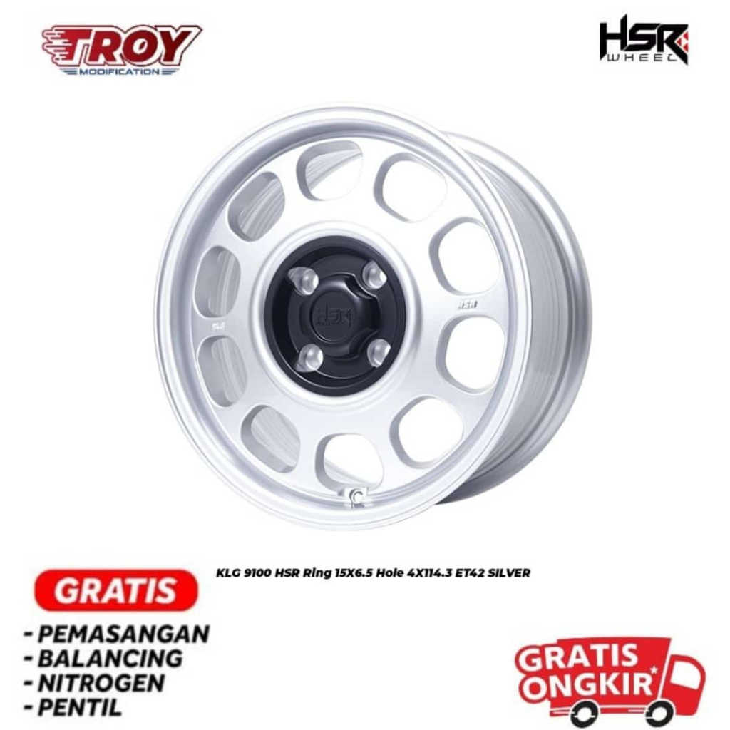 Velg Mobil Racing HSR KLG 9100 Single Pcd 4x114,3 Avanza,Xenia,Kijang dll