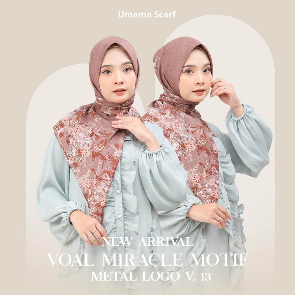 UMAMA Hijab Segiempat Miracle Print Metal Logo