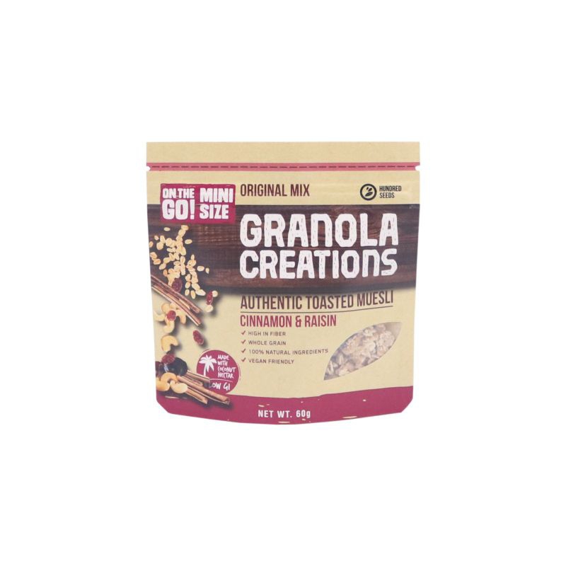 

granola cinnamon n raisin 60gr