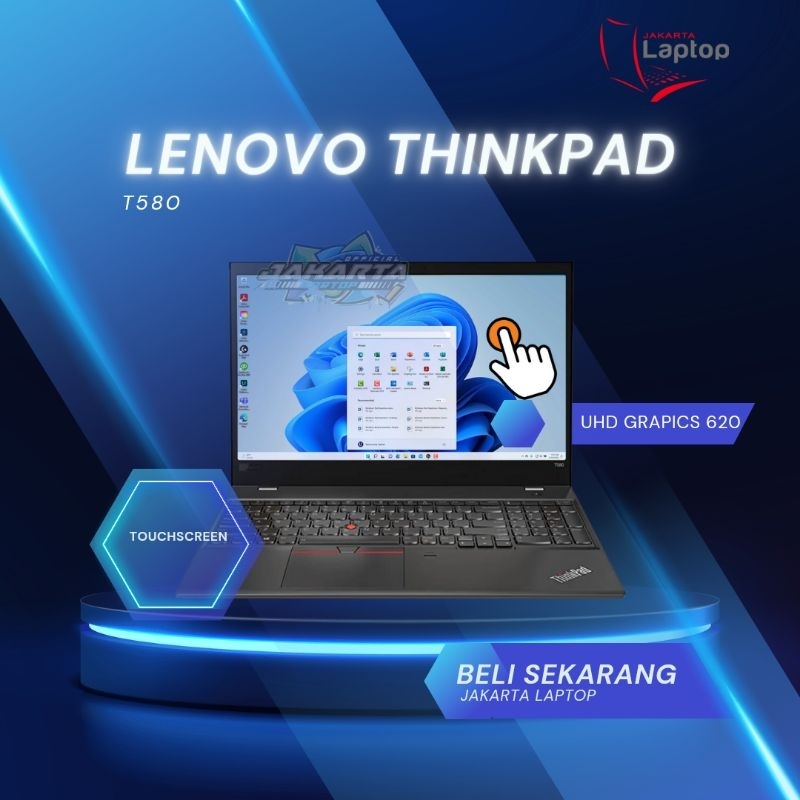 Laptop Lenovo Touchscreen T580 | T590 Core i7 | Ram 32GB | Ssd 512GB | Mulus Murah Bergaransi