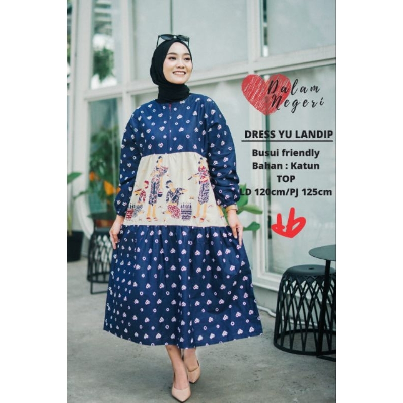 DRESS BATIK KARAKTER MBOK JAMU YU LANDIP