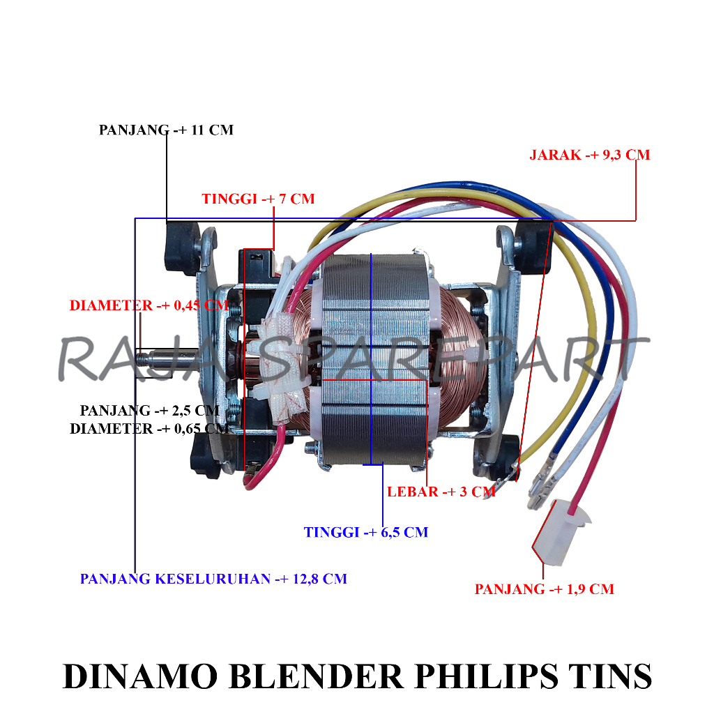 DINAMO MOTOR BLENDER PHILIPS TINS