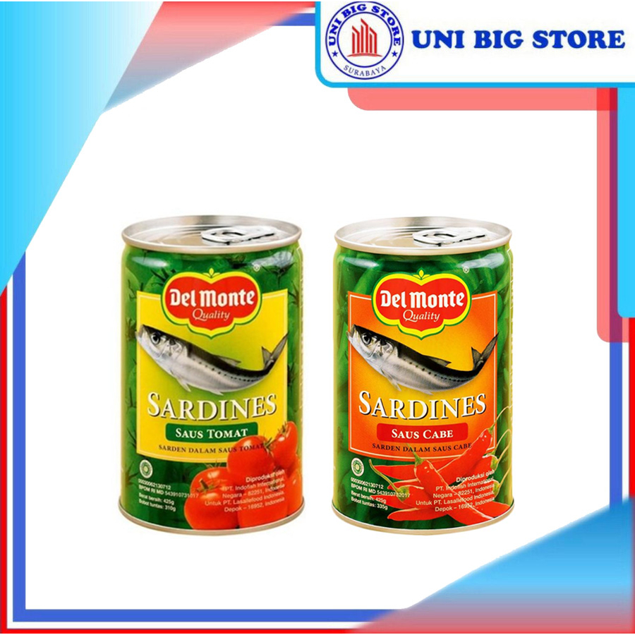 

Delmonte Sarden Saus Tomat - Cabai 425 gr Kaleng Sardines Chili Tomato