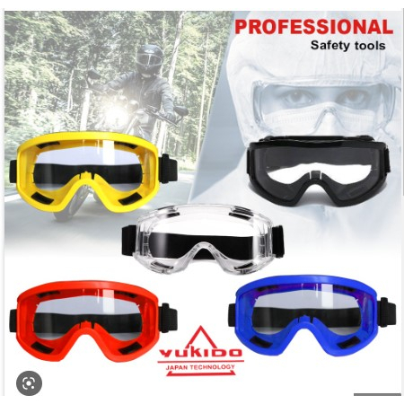 GOGGLES CROSS kaca Bening .kacamata gerinda,safety goggles Warna Hitam