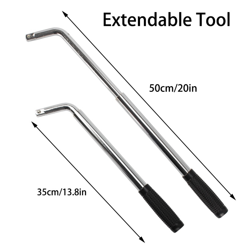 Kunci Roda Ban L 19 x 21 mm Bisa Panjang Pendek / Universal Kunci L Roda Pelek Ban Mobil Tarik Panjang Pendek 19 &amp; 21 mm / Kunci L Ban 19 &amp; 21 mm / Kunci Ban Mobil / Kunci Roda Mobil