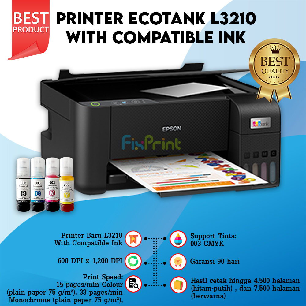 Printer Epson Ink Tank EcoTank L3210 All-in-one Pengganti Epson L360 Pengganti Epson L3110