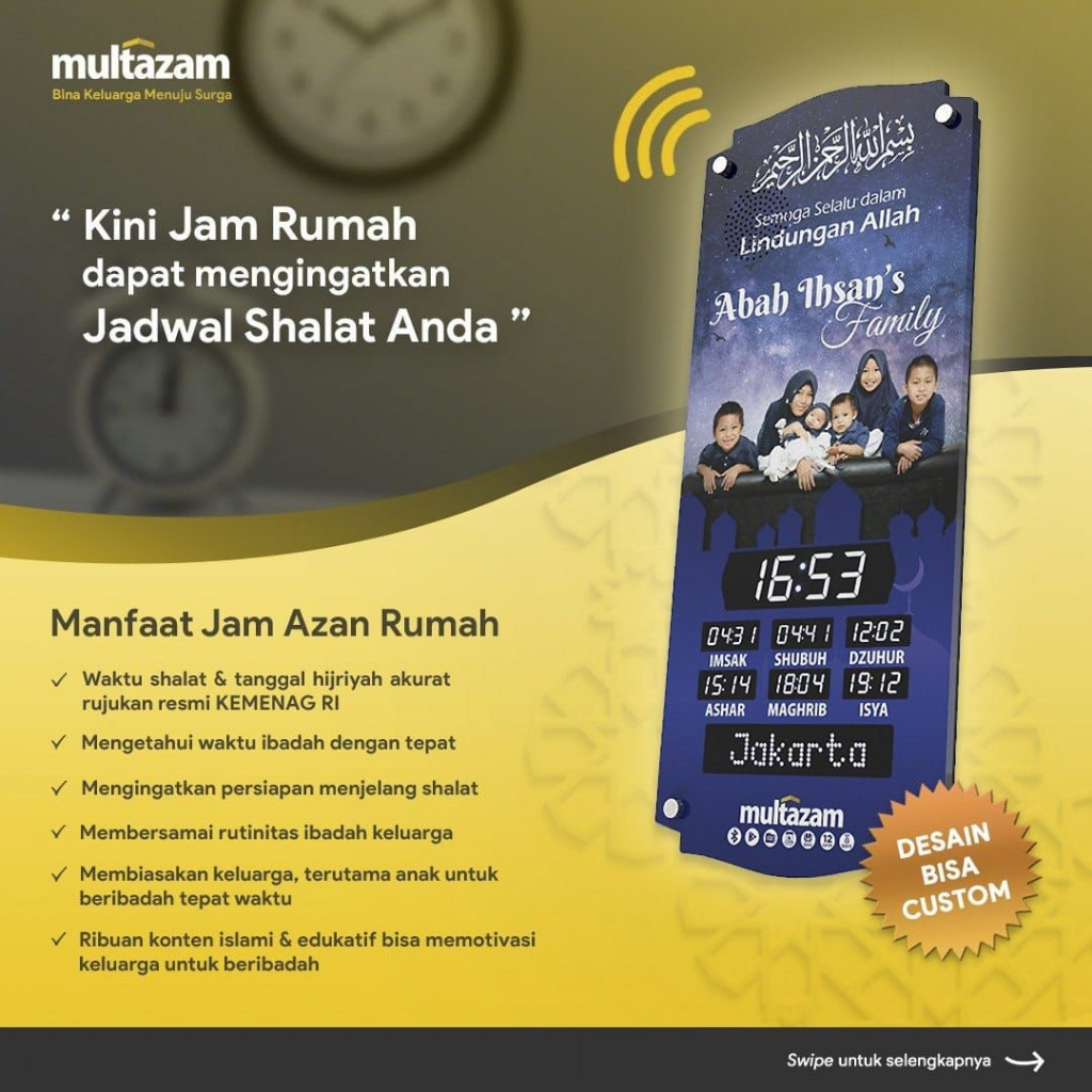 JAM ADZAN MULTAZAM CUSTOM DESIGN