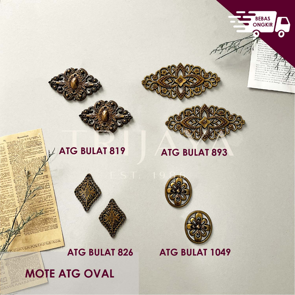 Manik Mote ATG Motif Oval - Trijaya