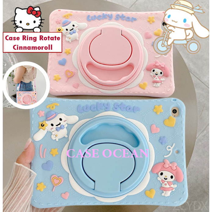 iPad Mini 4 5 Soft Case Softcase Anak Kids Casing Cover Ring Cinnamoroll Lucu Standing Rotate 360 Cu