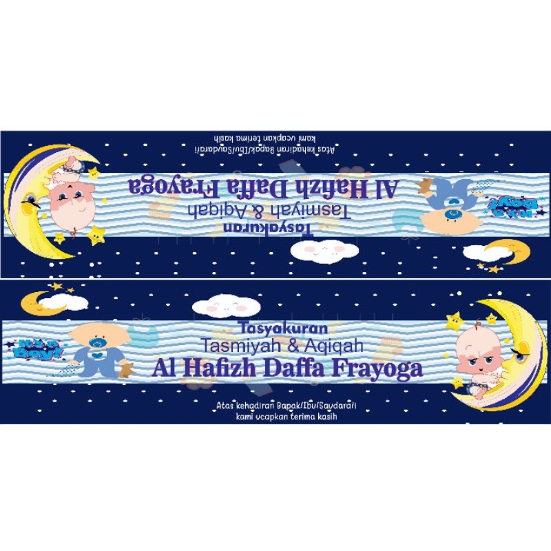 

Tas bingkisan tasmiyah aqiqah / plastik Snack tasmiyah aqiqah Bisa custom request tema ucapan dan warna