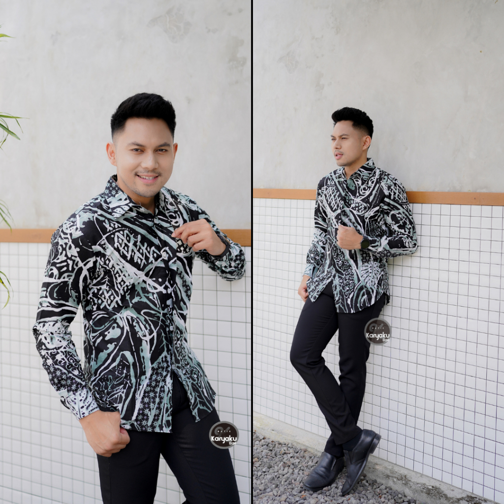 KEMEJA PANJANG SLIMFIT HEM KONDANGAN KANTOR BATIK KARYAKU BAE PEKALONGAN