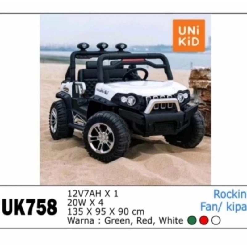 Mobil Aki Mainan Anak / unikid Uk 758 / Mobil Accu Mainan Anak