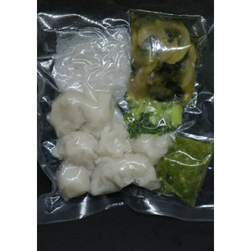 

Tekwan Khas Palembang sudah lengkap dengan Bumbu