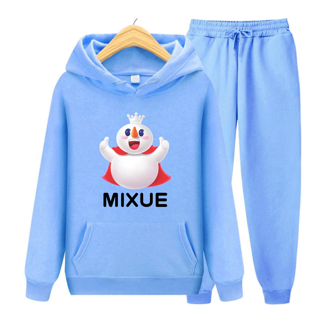 FenishaStore Baju Setelan Sweater Hoodie MIXUE ES CREAM Anak Usia 4-13Tahun