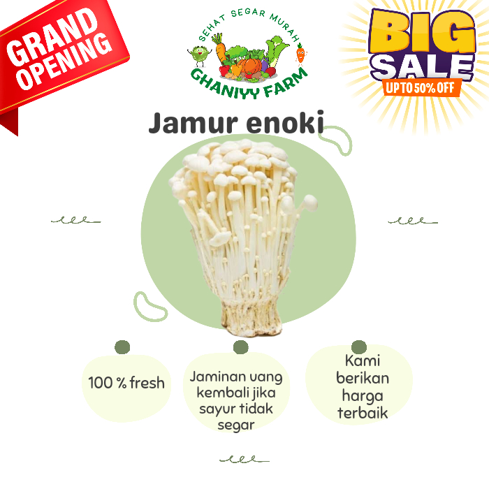 

Jamur Enoki 100 Gram