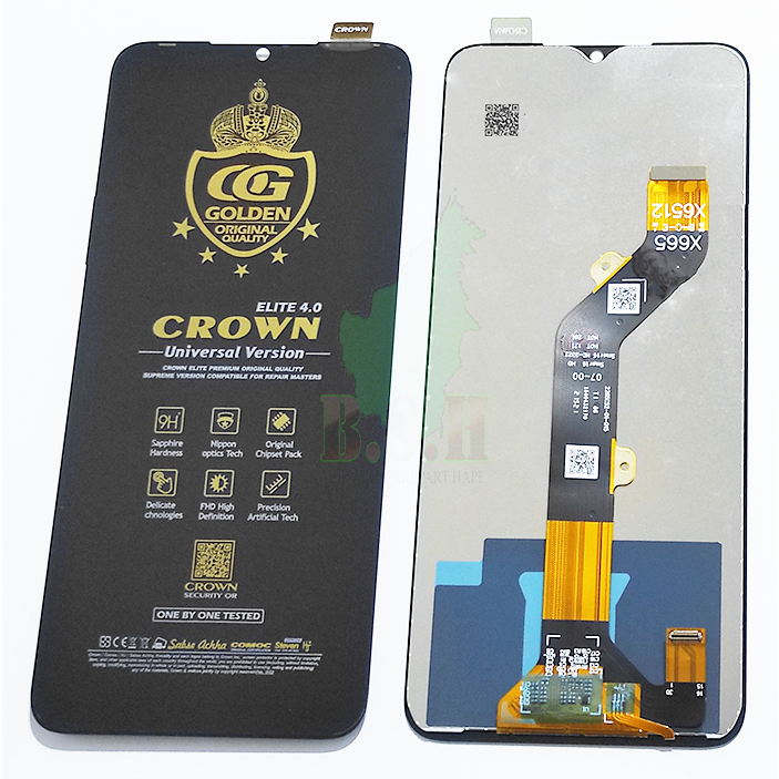 LCD TOUCHSCREEN INFINIX SMART 6 HD / HOT 12i / X6512 / X665B HITAM CROWN SUPER