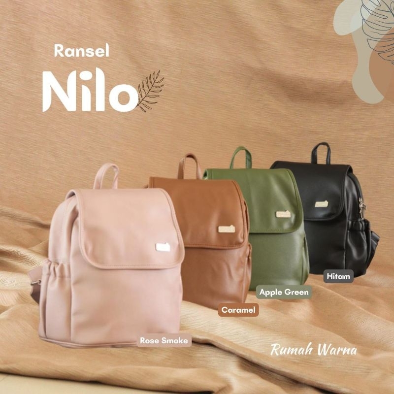 Tas Ransel Wanita Nilo Rumah Warna ORI Original