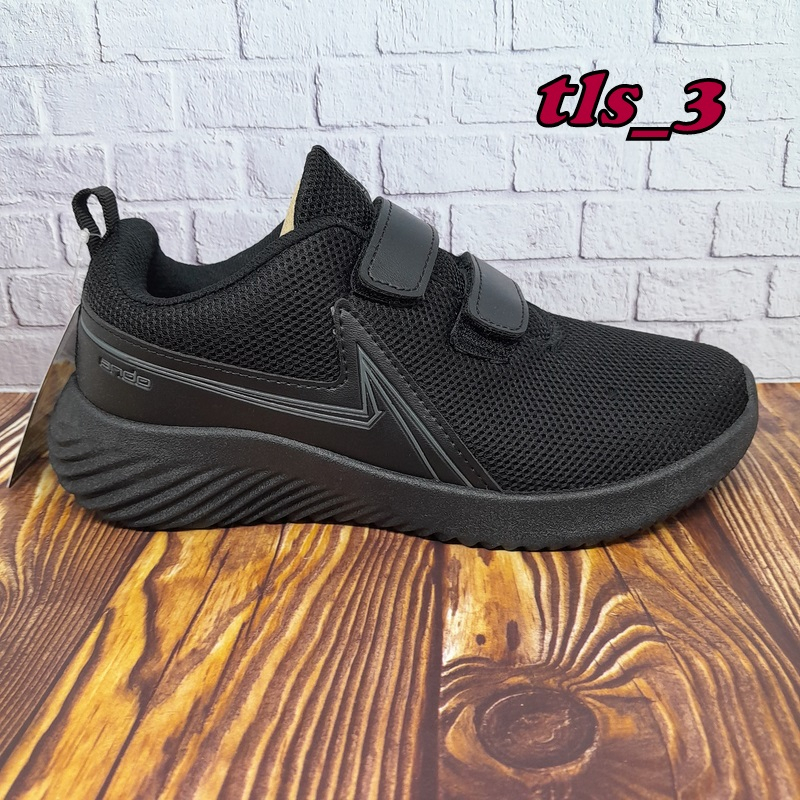 Sepatu Laki  Ando Boaz Velcro 35-38 Sepatu Sekolah Cowok Tanggung