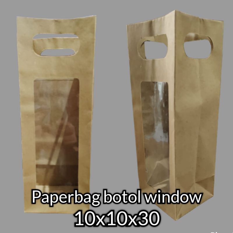 

tas kertas mika atau paper bag tumbler/botol