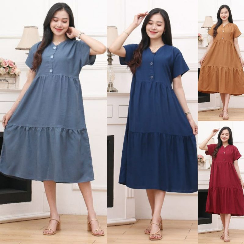 DASTER RUFLE - DRESS JUMBO RAYON POLOS SUSUN