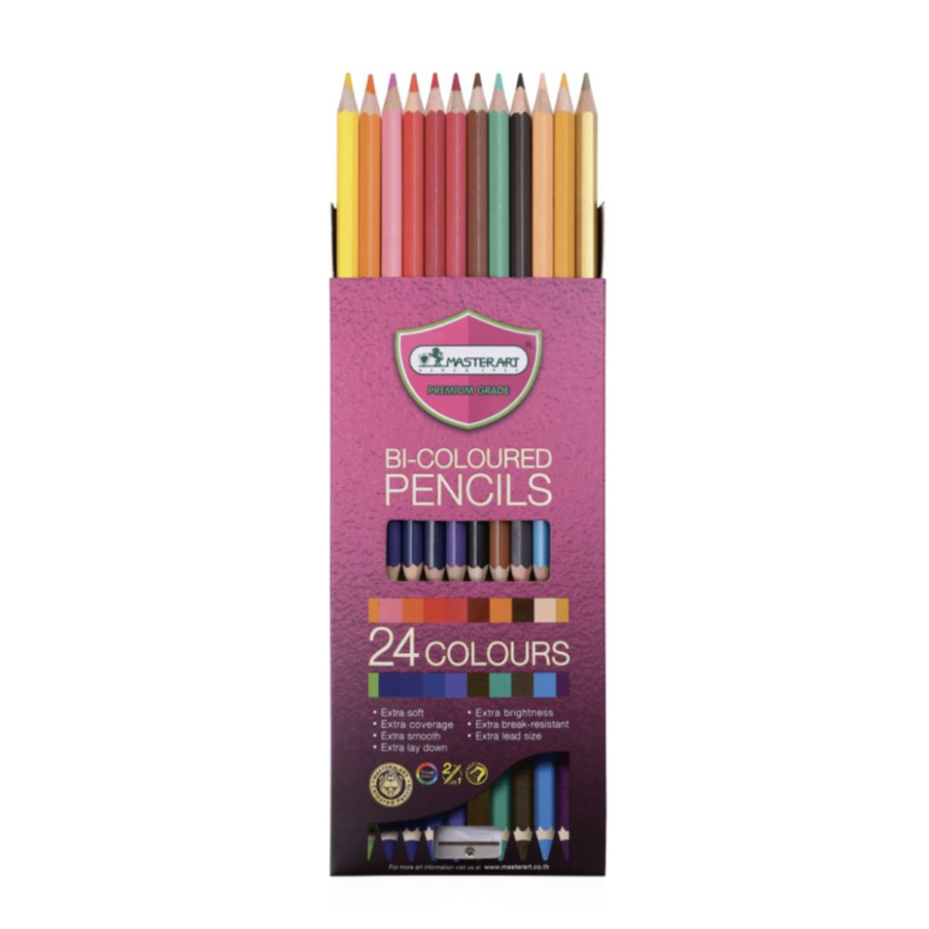 

[Master Art] Pensil Warna (Colour Pencil) Profesional Bi-Coloured 24 Colours