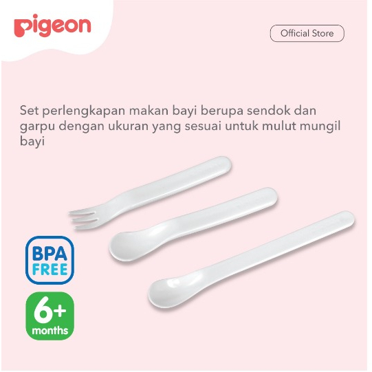 PIGEON Spoon and Fork Set | Sendok Garpu Bayi