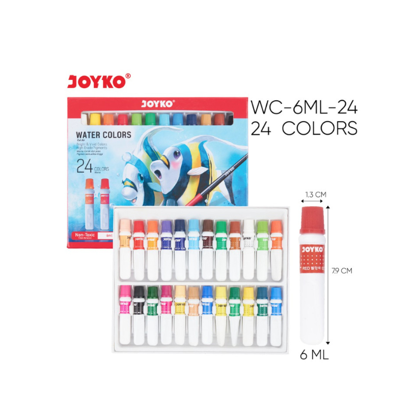 

Cat Air Water Color Joyko WAC-6ML 24Warna