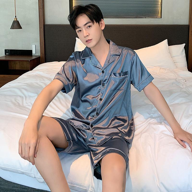 Ready Stock!!! UNISEX Baju Tidur Piyama Set Bahan Satin POLOS Lengan Pendek Celana Pendek / Piyama Import / Super High Quality / Baju Tidur Import / Baju Tidur Murah / Piyama Set / Baju Tidur Set 02