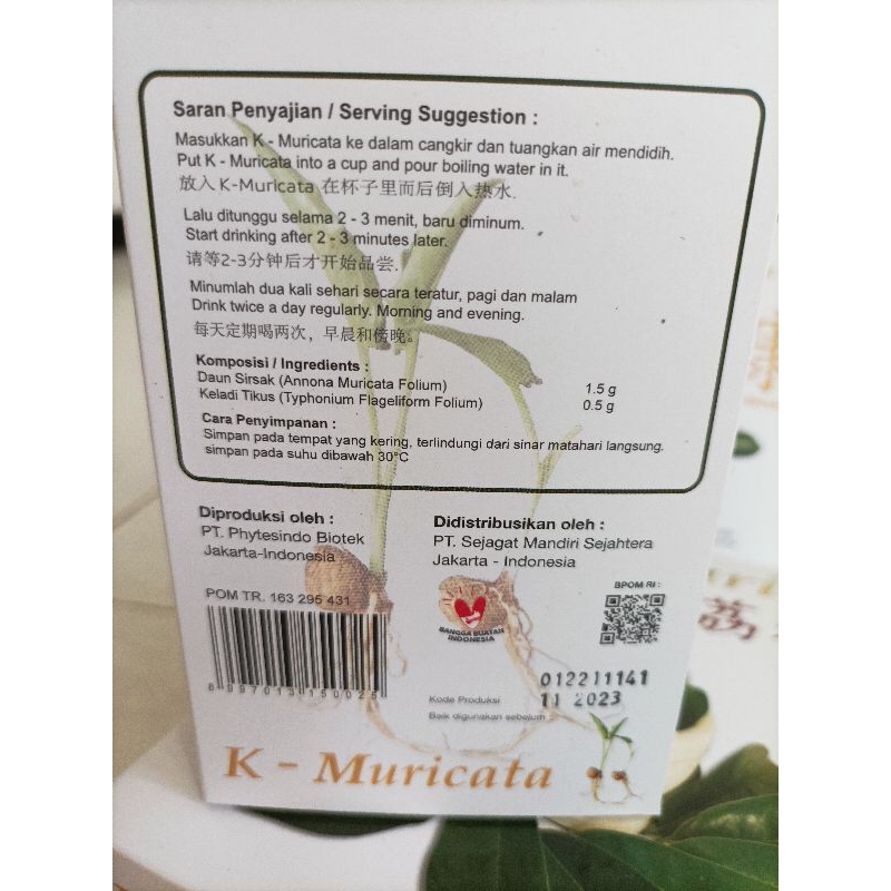 K Muricata herbal 1 box isi 30 sachet ORI