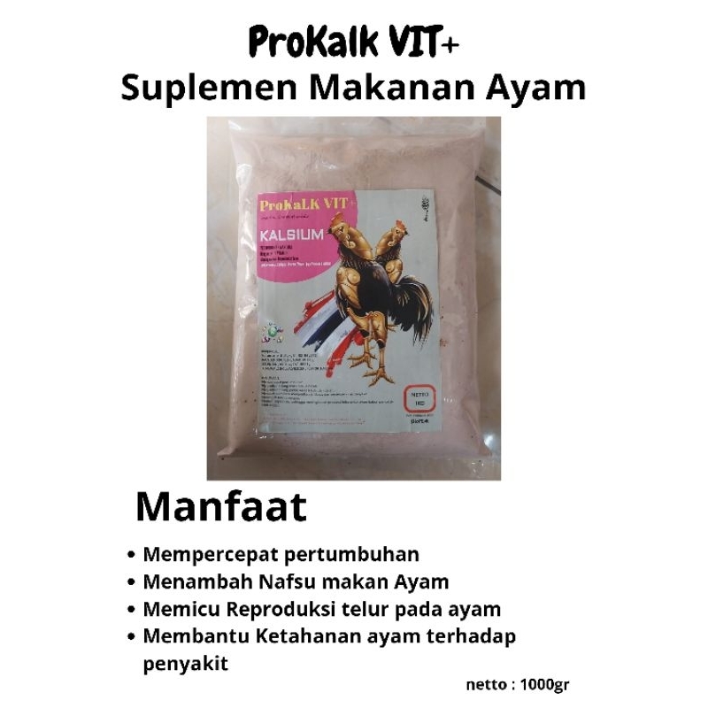 ProKalk Vit Plus kalsium Suplemen Makanan Ayam Vitamin ayam Ternak Ayam obat ayam