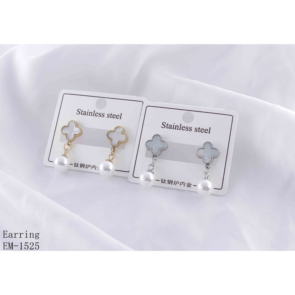 Anting Titanium Permata Cantik Perhiasan Fashion 1525