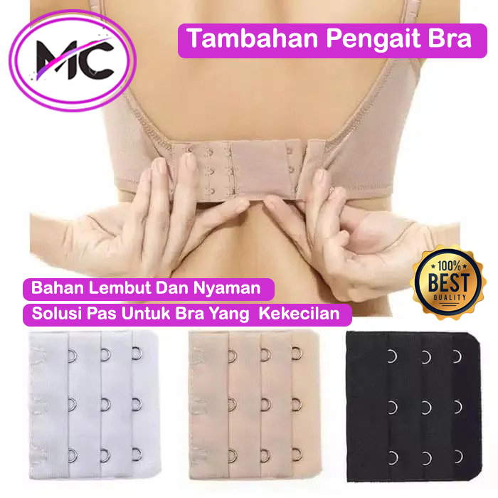 Pengait Bra Tambahan 3 Kait Extension Bra 2 Kait Aksesoris Sambung Bra 2 Baris Pengait Tali BH Super Extender Save Murah Import