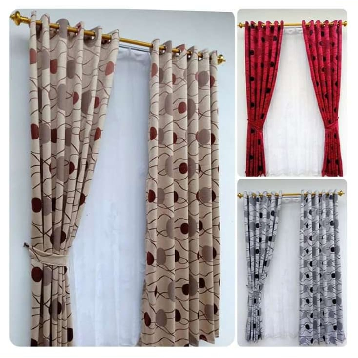 GORDEN BLACKOUT HORDENG MOTIF ACACIA POLKADOT TIRAI JENDELA KORDEN PINTU