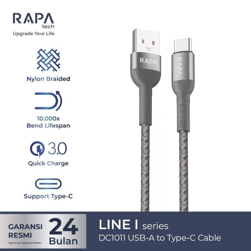 Rapa DC1011 Kabel Data Type-C Fast Charging QC3.0