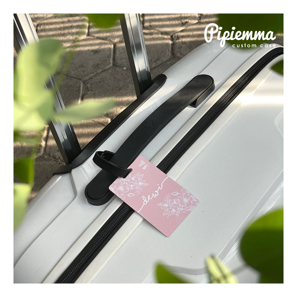 Luggage Tag Gantungan Koper NFC Travelling Smart Bisa Tap atau Scan QR Code