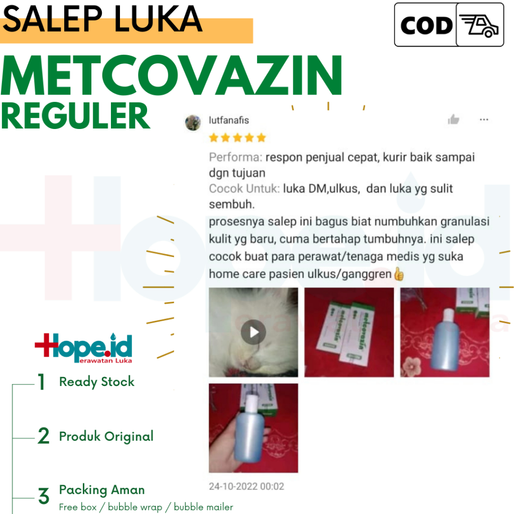 (Bisa COD) TERMURAH Metcovazin Reguler 10gr | Salep segala jenis luka