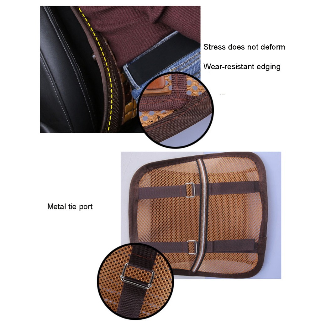 bestpromo sandaran punggung dan alas duduk kursi mobil /alas duduk jok mobil bambu