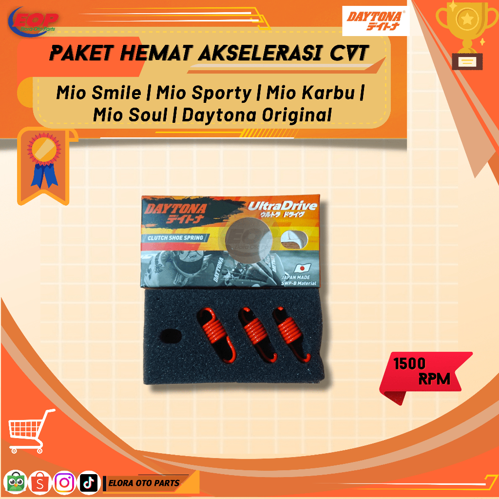 Paket Hemat Akselerasi Mio Smile Sporty Karbu Soul  Daytona Original