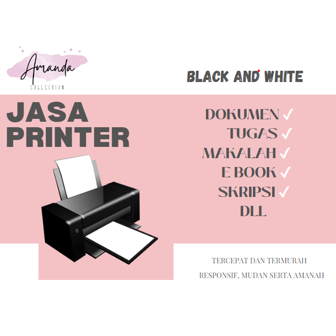 

Jasa print/Cetak Kertas A4 dokumen tugas dan lain lain cepat dan terpercaya